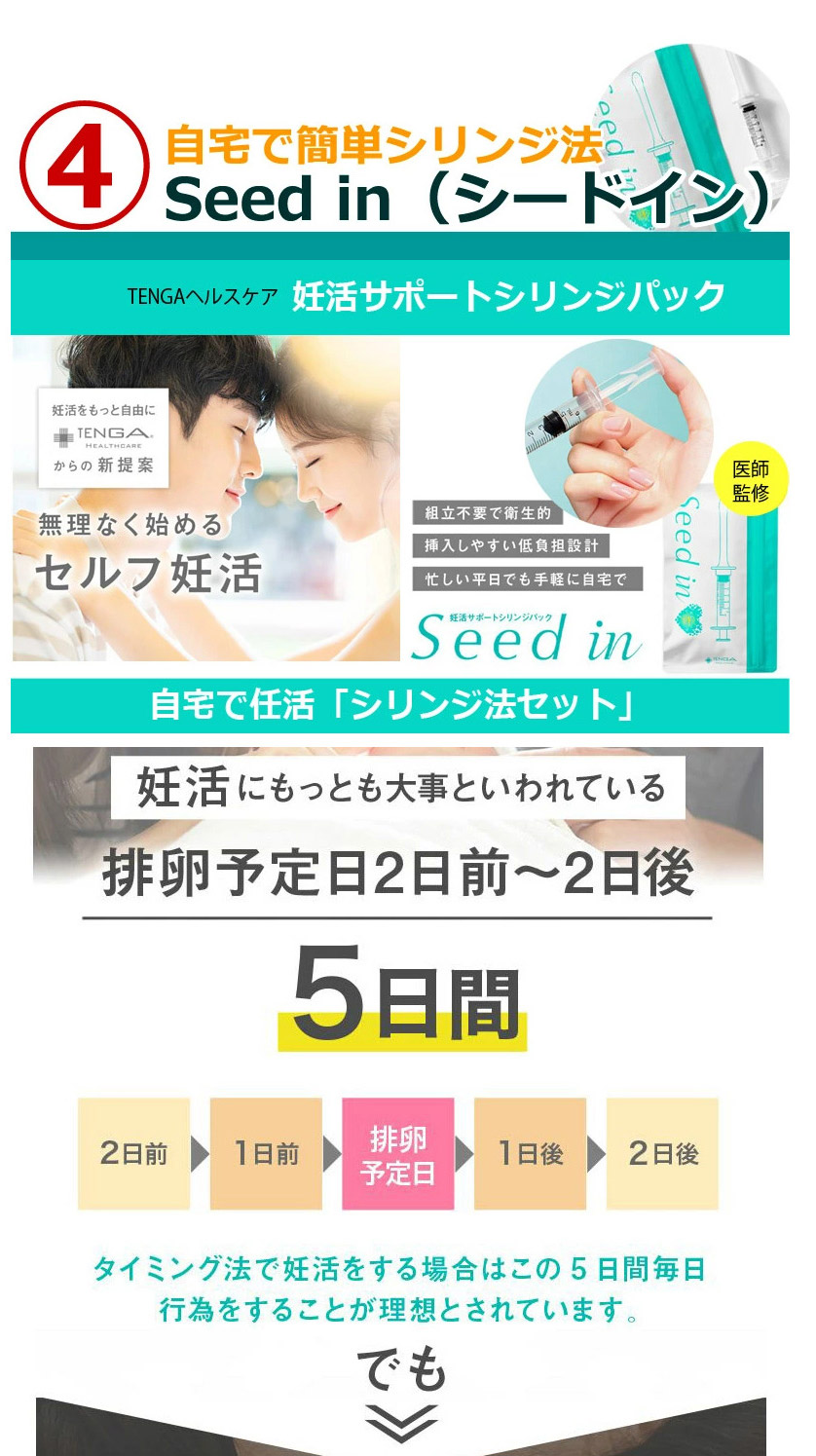 シリンジ法キット　Seed in TENGA HEALTHCARE＆メンズルーペ