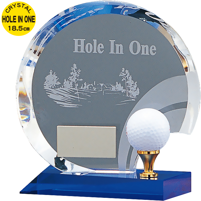 ホールインワン トロフィー ゴルフ ブロンズ クリスタル ホールインワン 記念品 名入れ クリスタル ゴルフコンペ トロフィー ブロンズ クリスタル 表彰盾