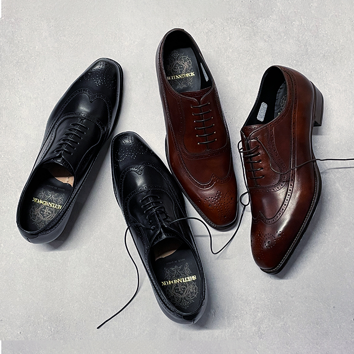 シェットランドフォックス SHETLAND FOX ウイングチップ 革靴-