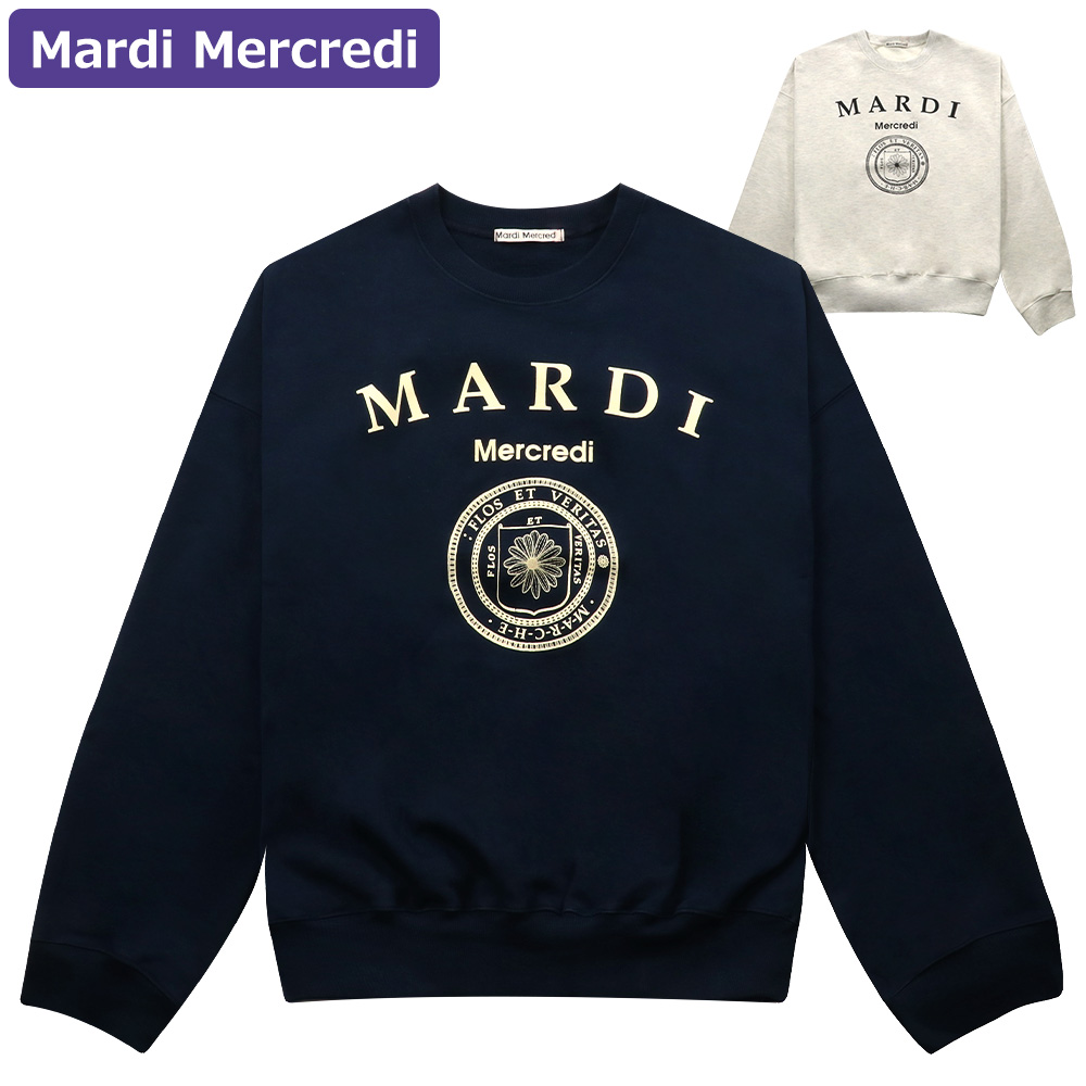 【楽天市場】マルディメクルディ Mardi Mercredi スウェット SWEATSHIRT UNIV 長袖 レディース 韓国 ファッション