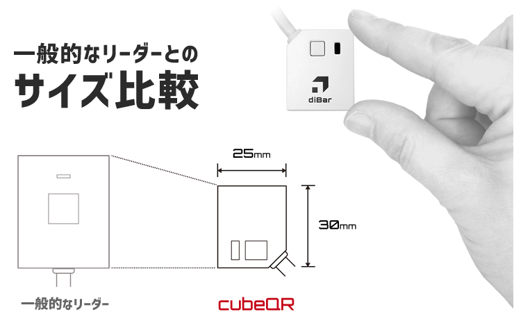 cubeQR-USB 超小型軽量モデル