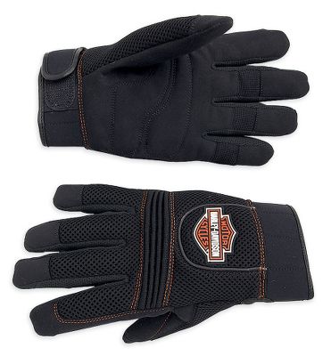 ハーレーダビッドソン Harley Davidson<br>グローブ<br>Harley-Davidson Men's Full-Finger Mesh Gloves<br>ハーレー純正 正規品 アメリカ買付 USA直輸入  通販