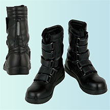 作業靴、安全靴クロヒョウ　高所用　転落防止　鉄芯入りブーツブラックココス　ZA-08