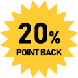 20％POINT BACK