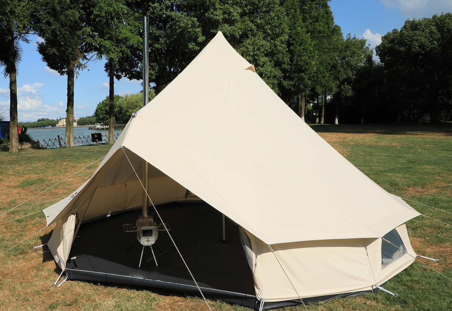 【楽天市場】Soomloom ワンポールテント 4~6人用テント ベル型テント All.in 4m テント ベルテント ティピーテント