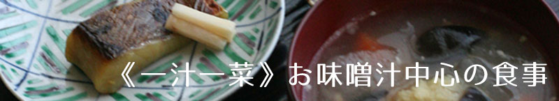 【一汁一菜】お味噌汁中心の食事INDE
